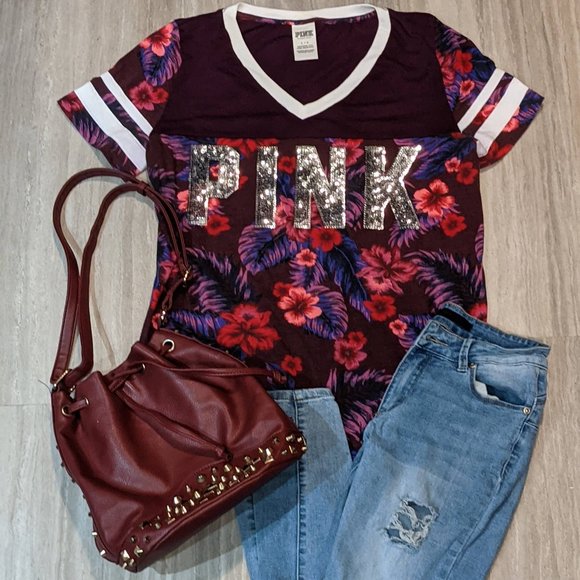 Pink Floral Tshirt - Picture 1 of 3